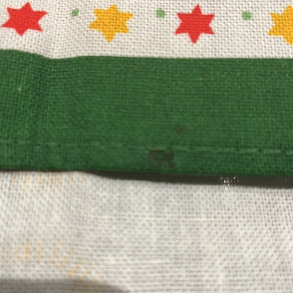 Colorful Christmas Table Runner Candles, Bows, Ornaments Pine Boughs/Cones Stars - Picture 15 of 16